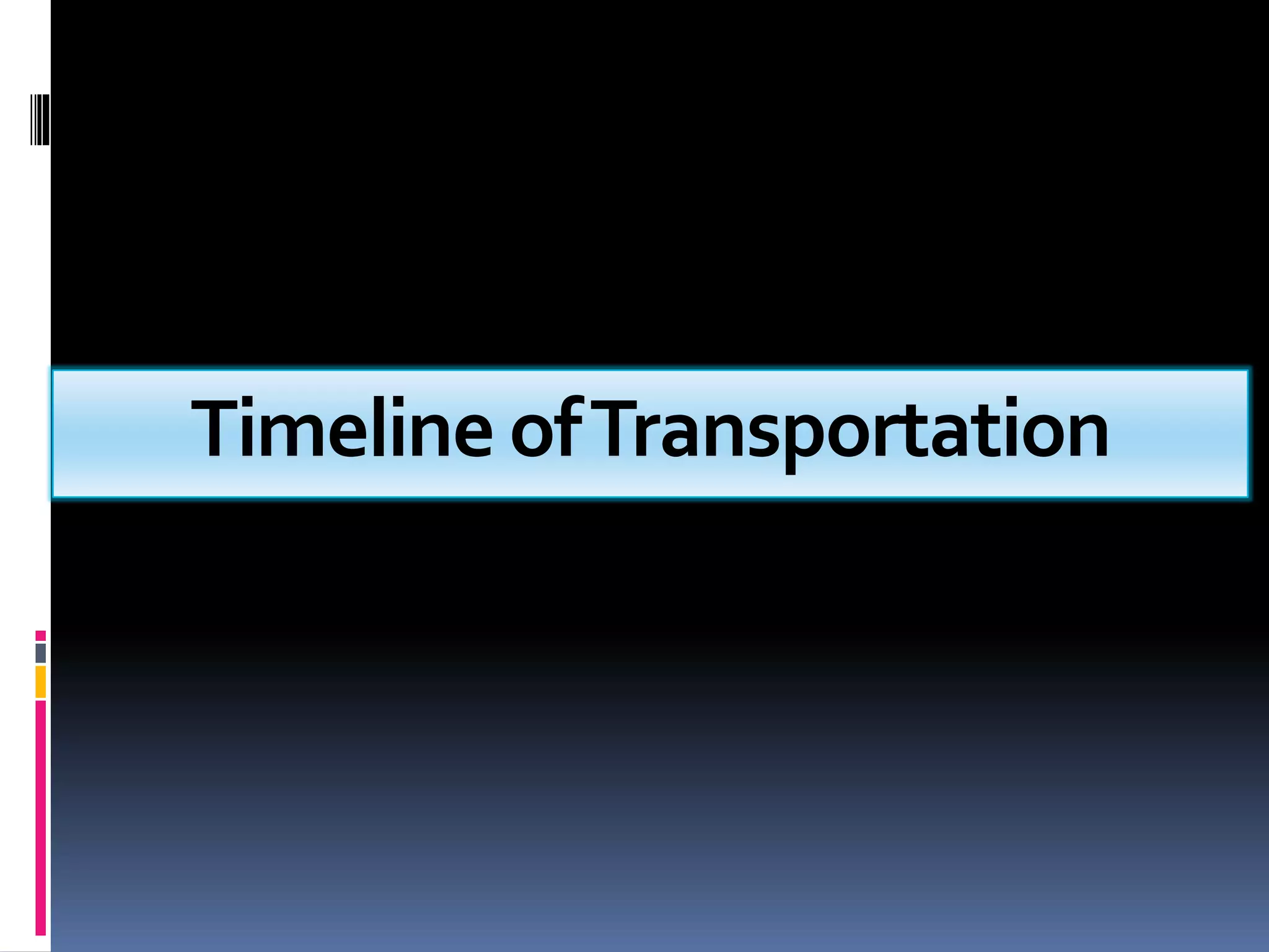 Timeline of Transportation 
 