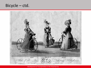 Development of Transportation in the Victrorian Era | PPTX