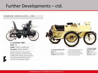 Development of Transportation in the Victrorian Era | PPTX