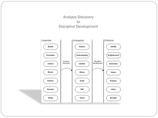 Analysis Discovery
           to
Discipline Development
 
