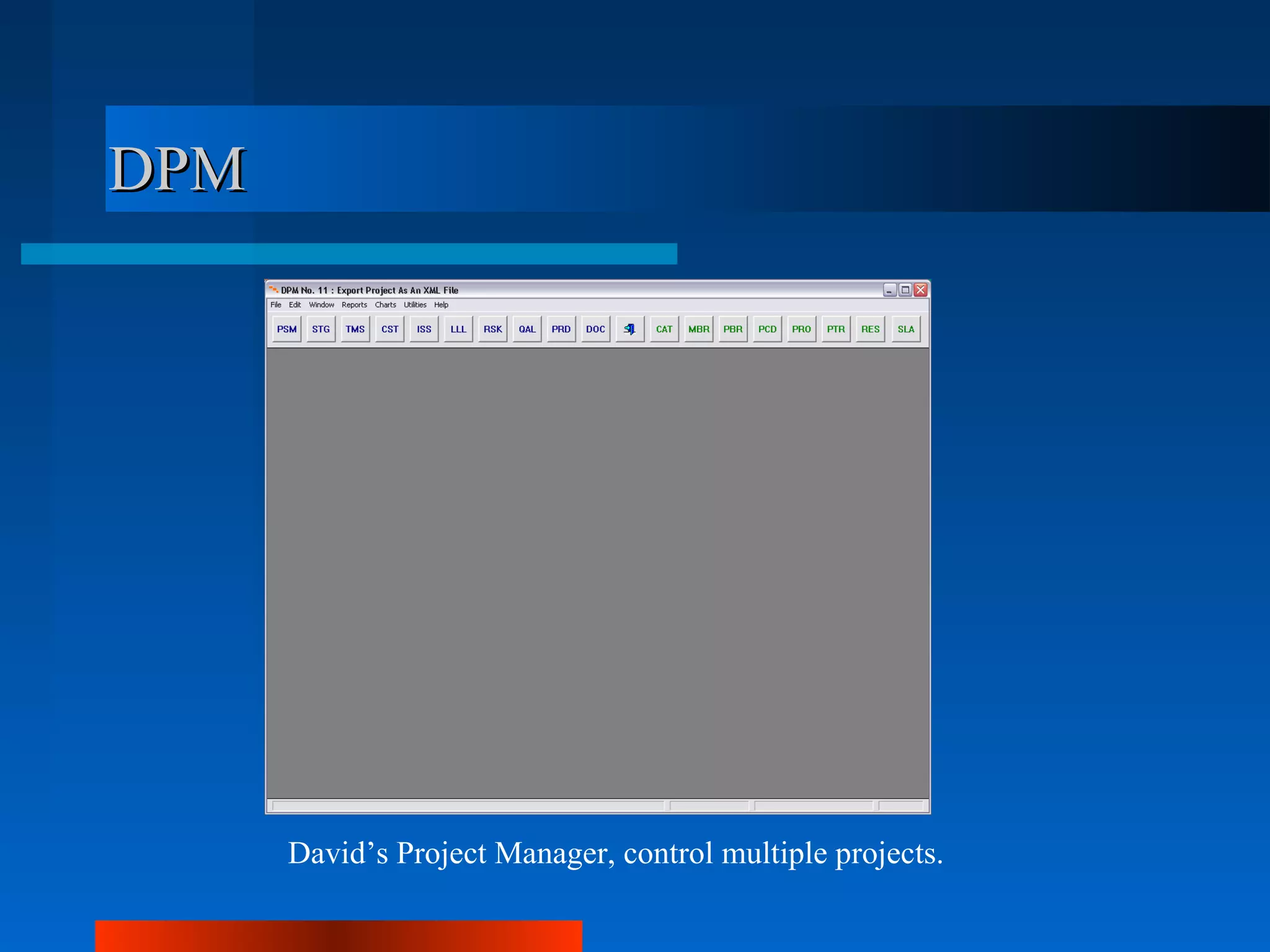 DPM




      David’s Project Manager, control multiple projects.
 