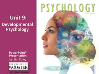PowerPoint®
Presentation
by Jim Foley
© 2013 Worth Publishers
Unit 9:
Developmental
Psychology
1
 