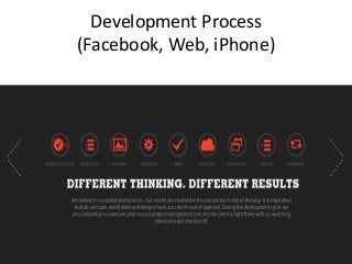 Development Process
(Facebook, Web, iPhone)
 