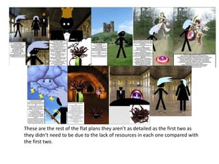 These are the rest of the flat plans they aren’t as detailed as the first two as
they didn’t need to be due to the lack of resources in each one compared with
the first two.
 