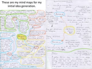 Mood board of inspiration
These are my mind maps for my
initial idea generation.
 