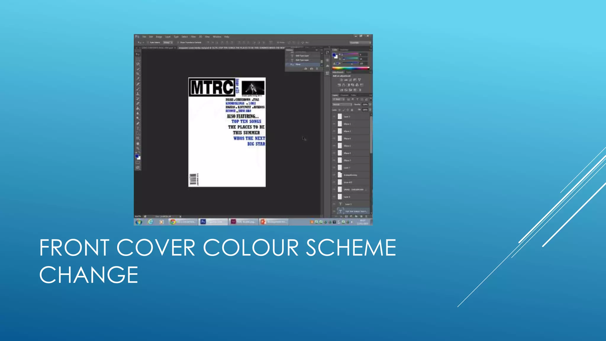 FRONT COVER COLOUR SCHEME
CHANGE