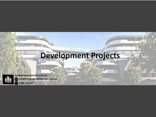 Development Projects
Landseekerproperties.com.au
info@landseekerproperties.com.au
1300 733 537
 