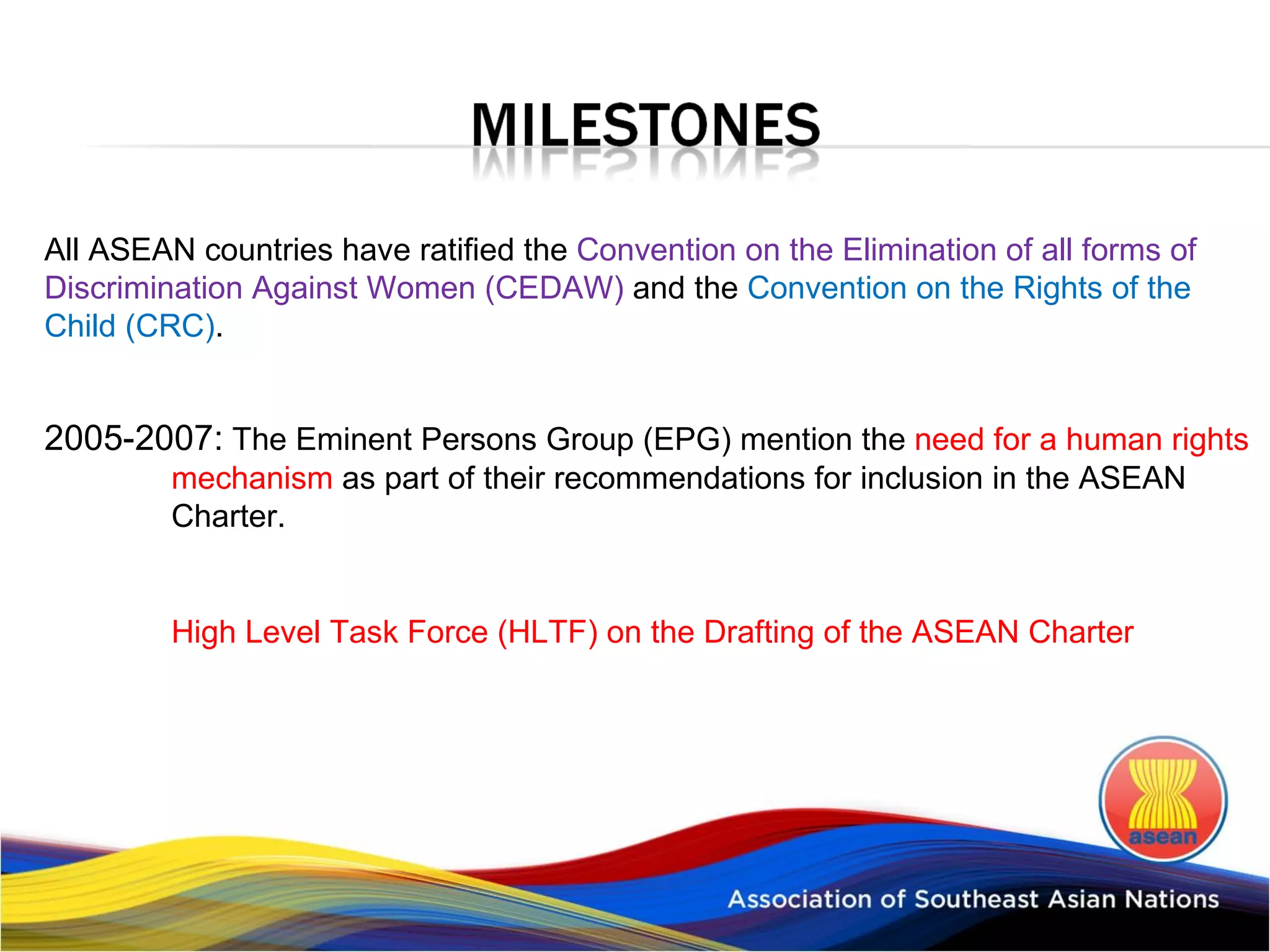 Developments on human rights in asean | PPT