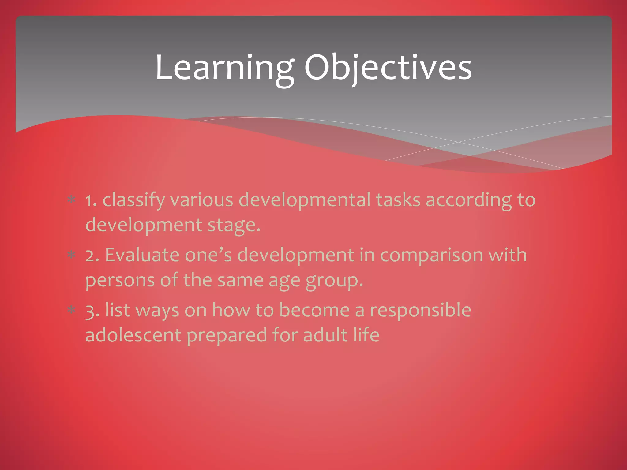Development Stage in Middle and late Adolescence | PPTX | Parenting ...