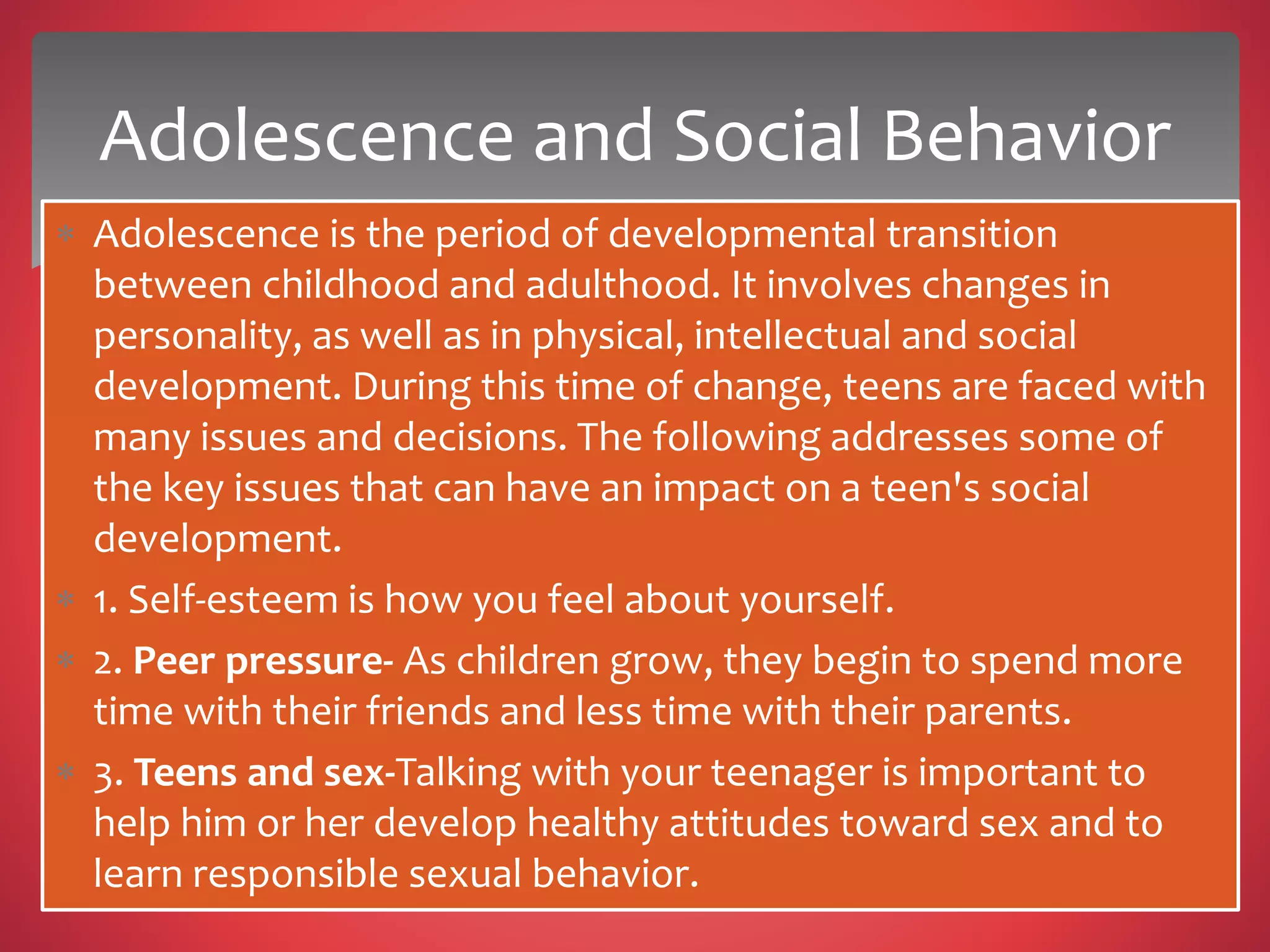 Development Stage in Middle and late Adolescence | PPTX | Parenting ...