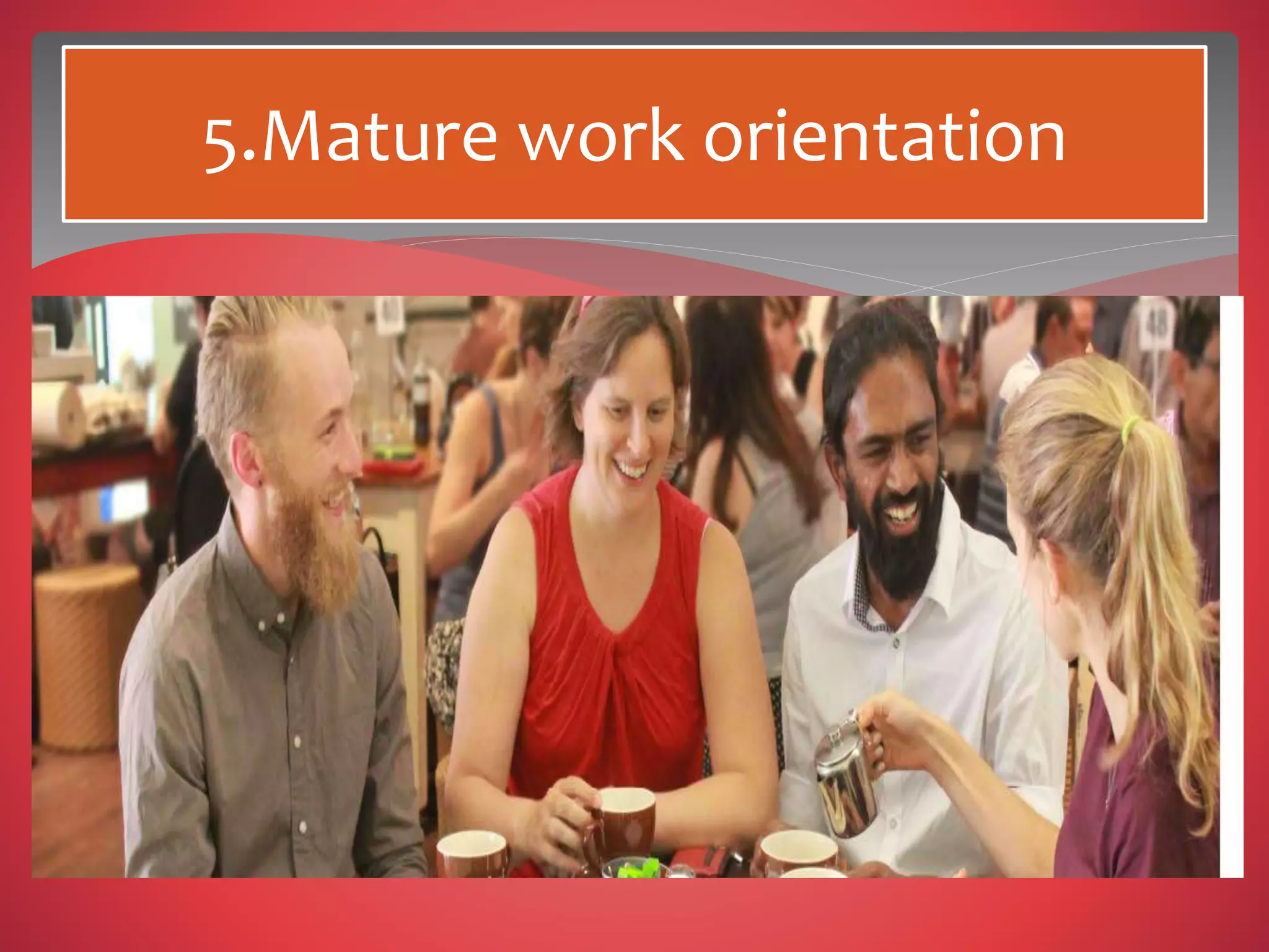 5.Mature work orientation
 