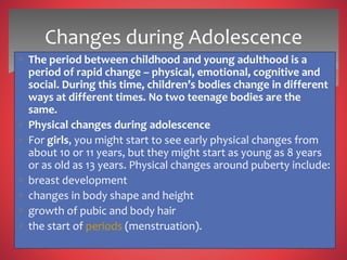 Development Stage in Middle and late Adolescence