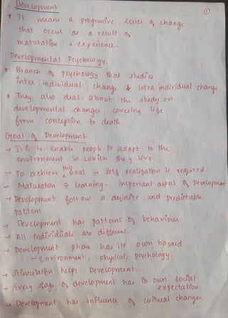 Developmental Psychology - 1