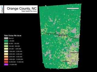 Orange County, NC

Total Value Per Acre

 
