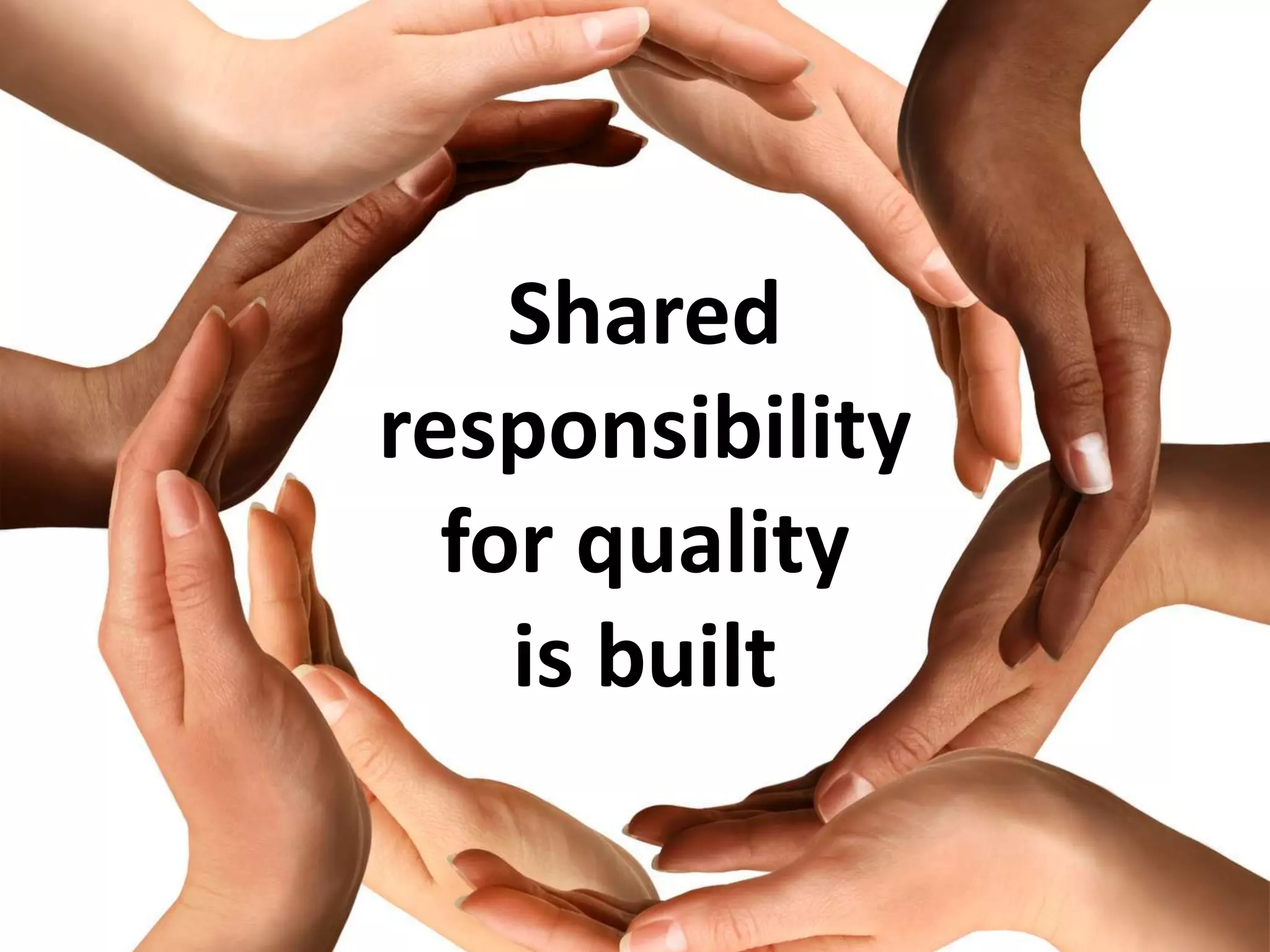 Shared
responsibility
  for quality
    is built
 