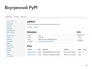 28
Внутренний PyPI
 