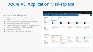 Azure AD Application Marketplace
 