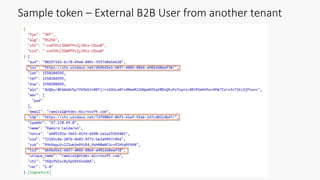 Sample token – External B2B User from another tenant
 