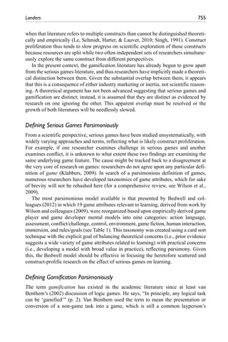 Developing a Theory of Gamified Learning: Linking Serious Games and ...