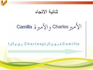 ‫الصتجاه‬ ‫ثنائية‬
 