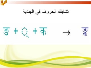 ‫الهندية‬ ‫في‬ ‫الحروف‬ ‫صتشابك‬
 