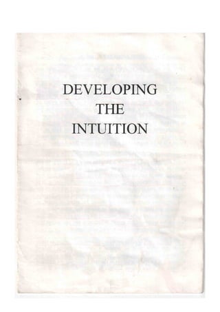Developing the intuition 1995
