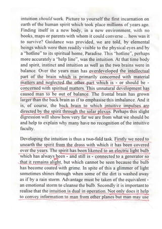 Developing the intuition 1995