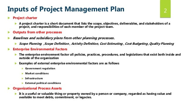 Develop Project Management Plan Develop project management plan