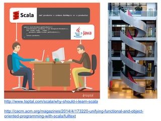 http://www.toptal.com/scala/why-should-i-learn-scala
http://cacm.acm.org/magazines/2014/4/173220-unifying-functional-and-object-
oriented-programming-with-scala/fulltext
 