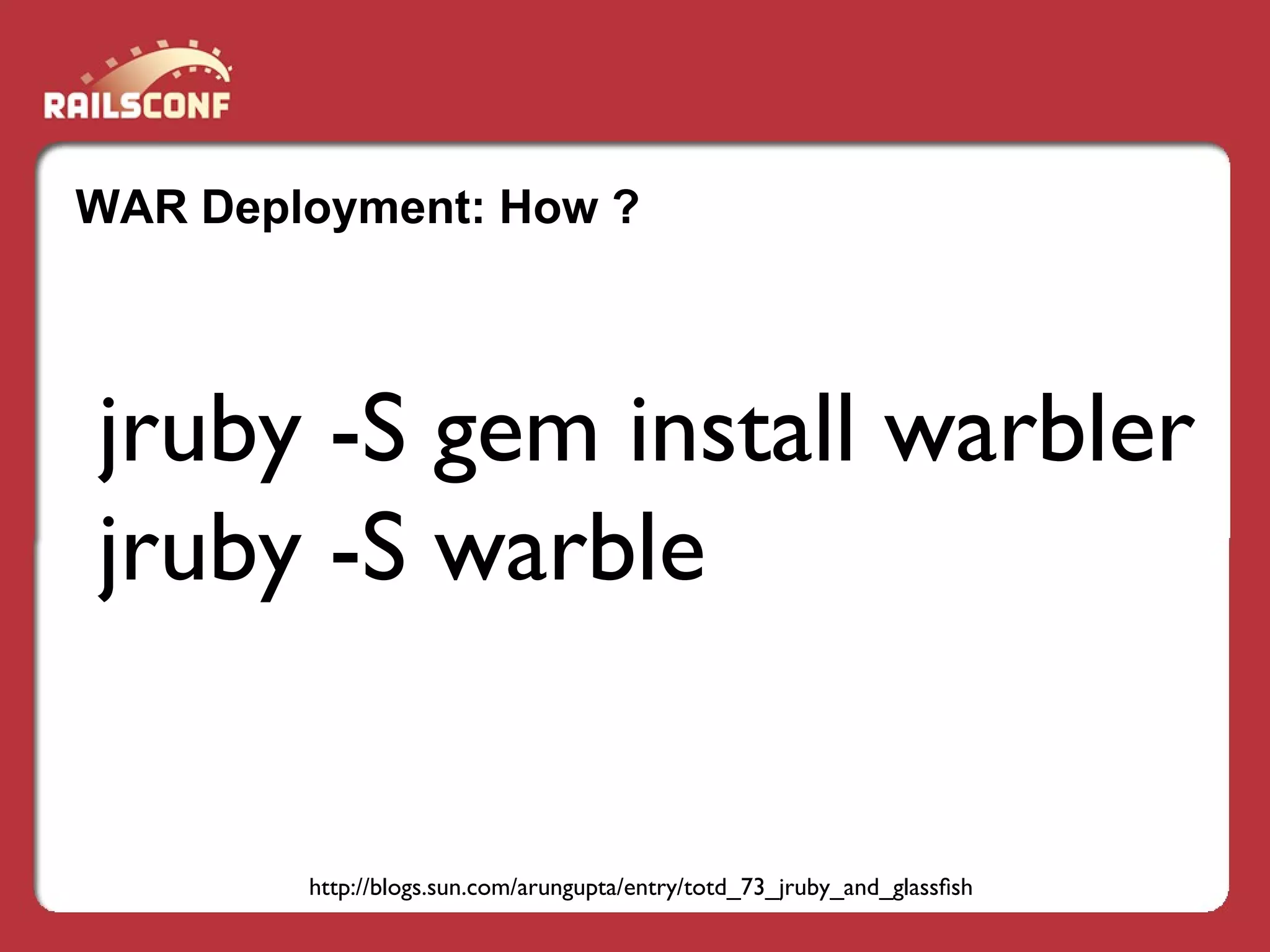 Develop With Pleasure Deploy With Fun Glass Fish And Net Beans For A Better Rails Experience Presentation