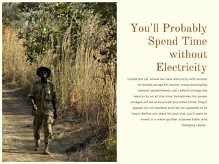 Traveling in a Developing Nation