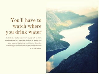 Traveling in a Developing Nation