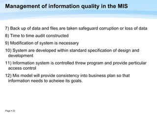 DEVELOPMENT PROCESS OF MIS | PPT