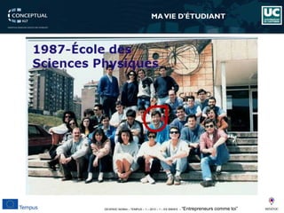 DEVEN3C 543944 – TEMPUS – 1 – 2013 – 1 – ES SMHES – “Entrepreneurs comme toi” 
MAVIE D'ÉTUDIANT 
www.coneljamonnomelajuego.com  