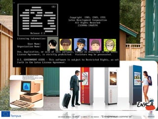 DEVEN3C 543944 – TEMPUS – 1 – 2013 – 1 – ES SMHES – “Entrepreneurs comme toi” 
START-UP developedat UNIVERSIDAD DE CANTABRIA 
http://historiatelefonia.files.wordpress.com/  