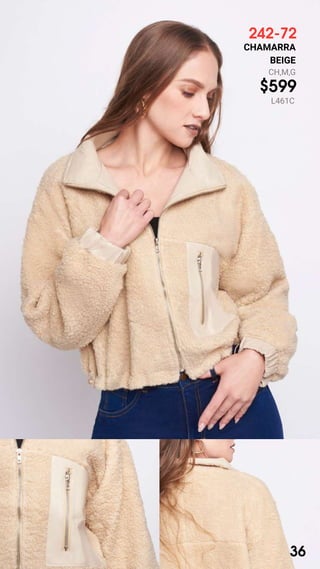 242-72
CHAMARRA
BEIGE
CH,M,G
$599
L461C
36
 