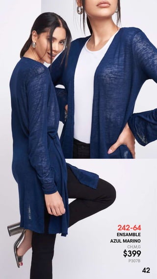 242-64
ENSAMBLE
AZUL MARINO
CH,M,G
$399
P307B
42
 