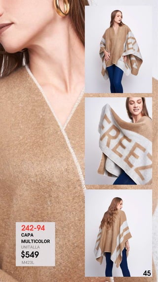 242-94
CAPA
MULTICOLOR
UNITALLA
$549
M423L
45
 