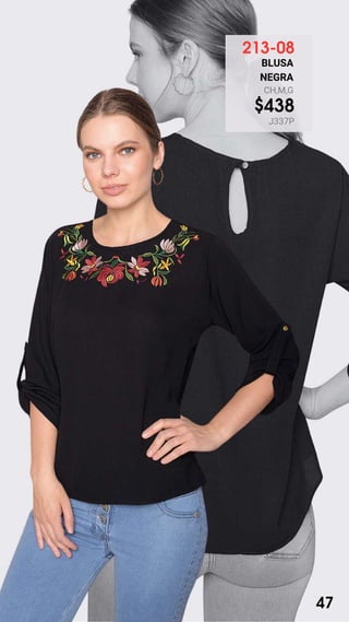 213-08
BLUSA
NEGRA
CH,M,G
$438
J337P
47
 