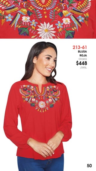 213-61
BLUSA
ROJA
CH,M,G
$448
J345L
50
 