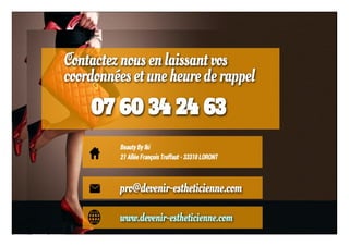 Devenir estheticienne