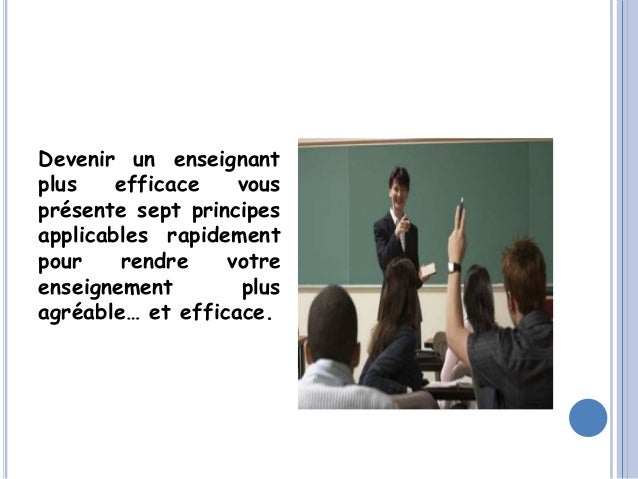Devenir un enseignant plus efficace