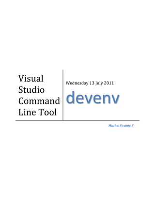 Devenv command line | PDF