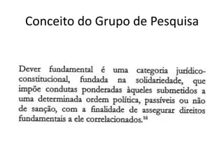 Conceito do Grupo de Pesquisa
 