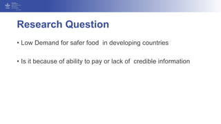 Compliance of Producers and Adoption of Consumers in the Case of Food Safety Practices: Cases from South Asia.