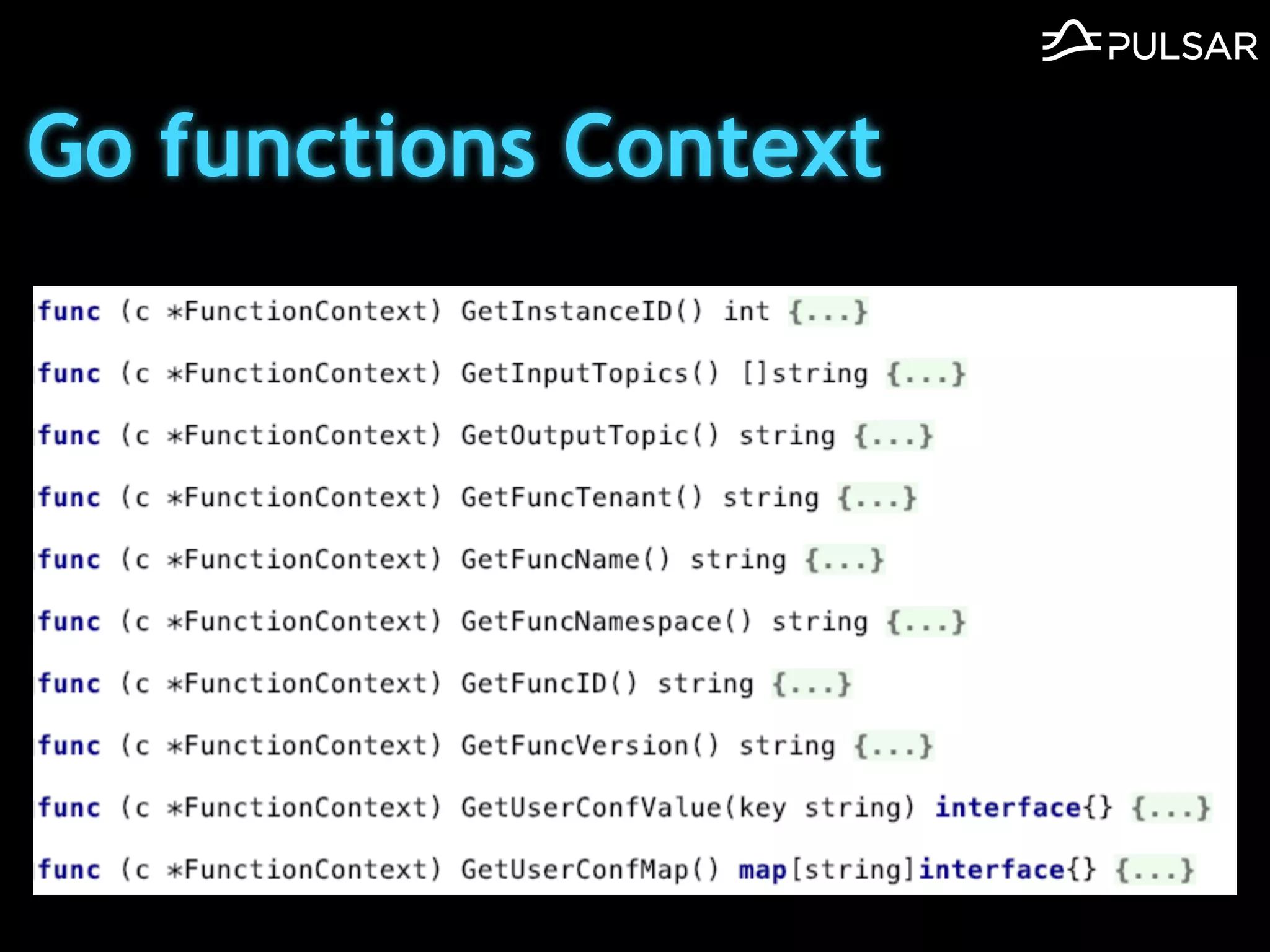 Go functions Context
 