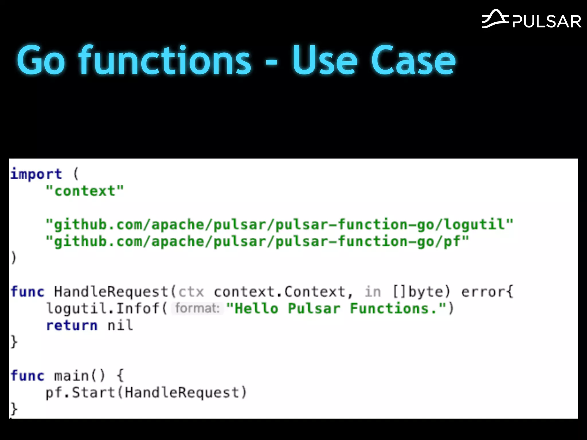 Go functions - Use Case
 