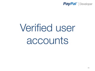 Veriﬁed user
 accounts

               40	
  
 