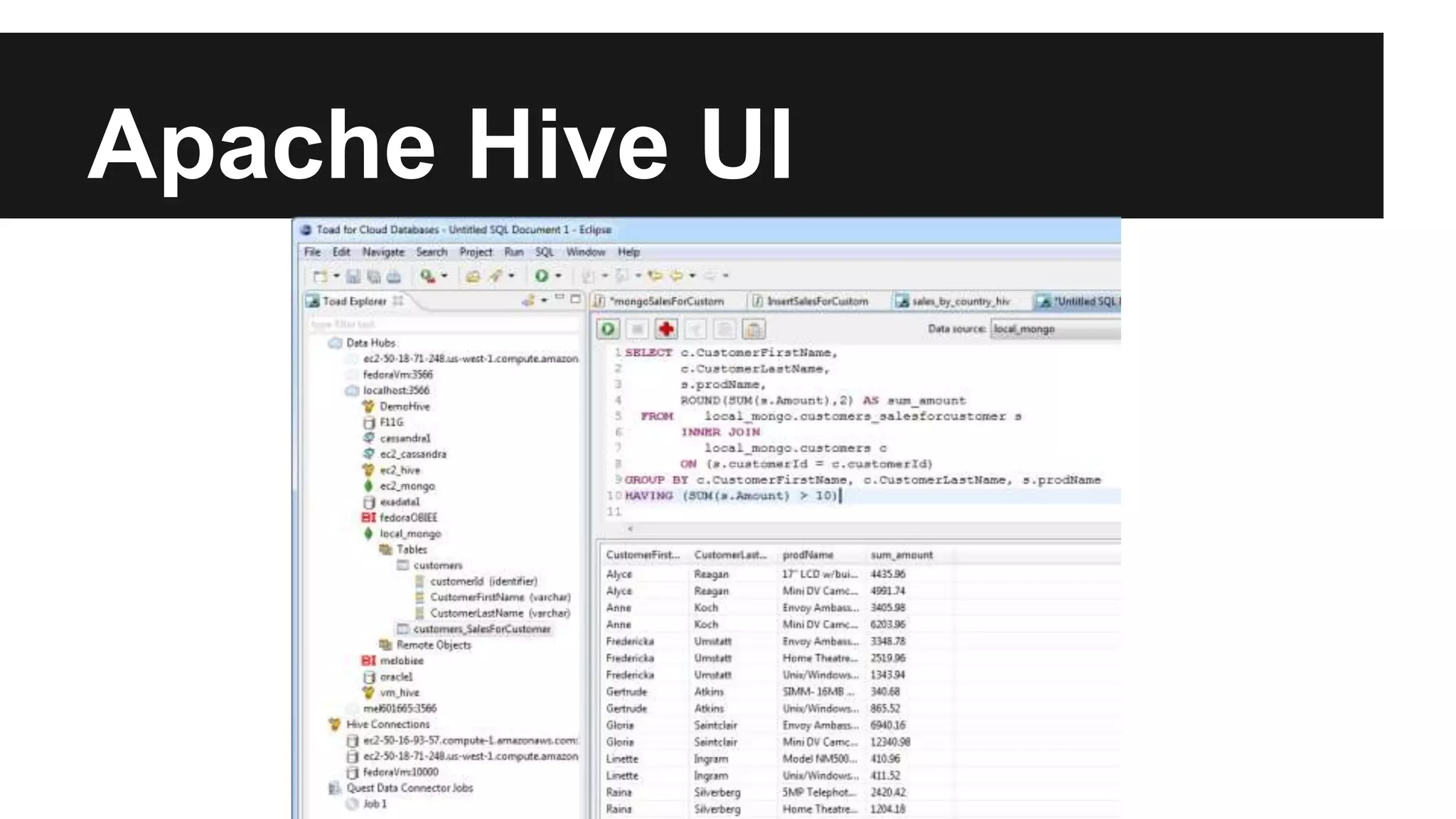 Apache Hive UI
 