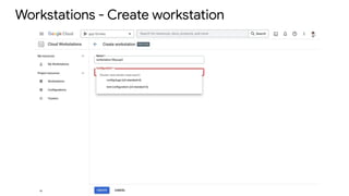 Workstations - Create workstation
 